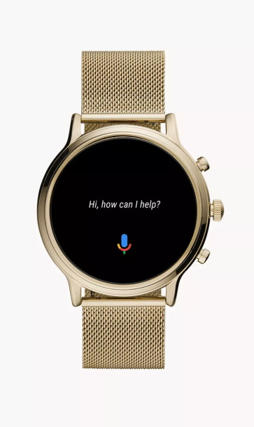 Correa de reloj Reloj inteligente Fossil FTW6064 Milanesa Chapado en oro 22mm